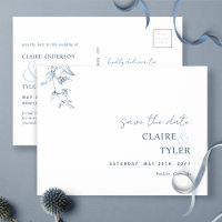 Eleganter Minimal, Blue Wedding speichern das Datu