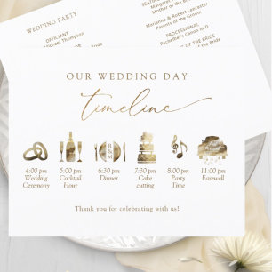 Eleganter Minimal-Hochzeitsplan - Zeitrahmen in Go