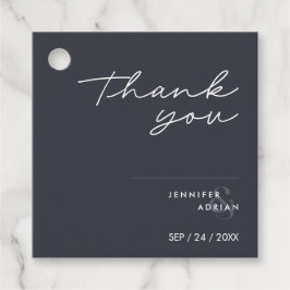 Eleganter Minimal Tintenfisch Tinte Moderne Hochze Geschenkanhänger