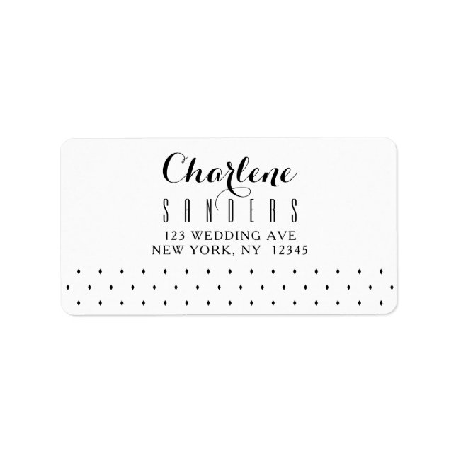Eleganter Minimal Wedding RSVP Rücksendeadressen-A Adressaufkleber (Vorne)