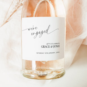 Eleganter Minimal Wir sind Verlobte Engagement Par