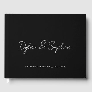 Eleganter Minimaler Heiratsantrag Gästebuch