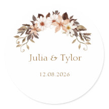 Eleganter minimaler Hochzeit-Aufkleber