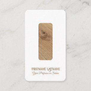 Eleganter minimaler Innenarchitekt aus Holz Visitenkarte