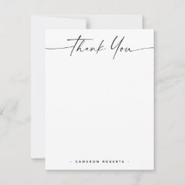 Eleganter minimaler Name und handgeschriebener Dan Mitteilungskarte