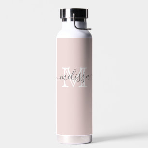 Eleganter Minimaler Name und Mit Monogramm benutze Trinkflasche