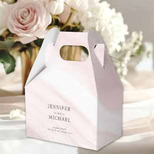 Eleganter minimaler rosa-weißer Marmor Geschenkschachtel
