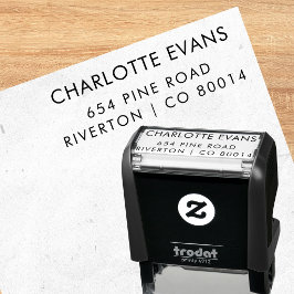 Eleganter minimaler sans-serif-Adressstempel Permastempel