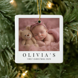 Eleganter minimaler Weihnachtsschmuck für Babys er