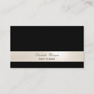 Eleganter Minimalist,Gestreift,Schwarz Visitenkarte