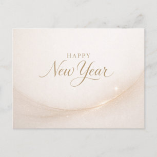Eleganter minimalist goldener Schriftzug „Frohes n Feiertagspostkarte