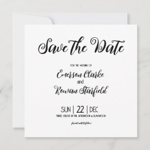 Eleganter Minimalist individuell anpassbar mit Rüc Save The Date