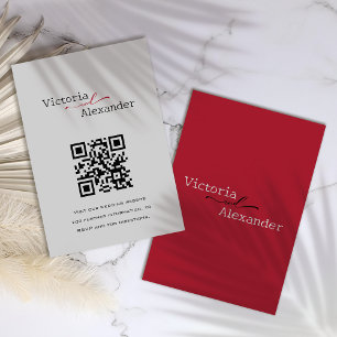 Eleganter Minimalist mit Red Accents Enclosure Car RSVP Karte