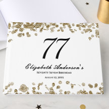 Eleganter minimalist schwarzer und goldener 77. Ge