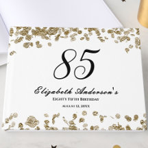 Eleganter minimalist schwarzer und goldener 85. Ge
