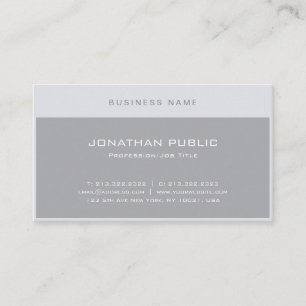 Eleganter Minimalistisch Moderner Grauer Beruflich Visitenkarte