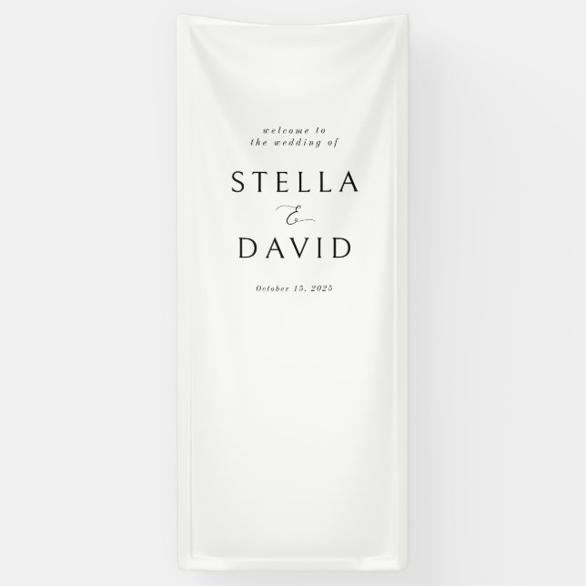 Eleganter Minimalistischer Begrüßungsbegleiter Vin Banner (Vertikal)