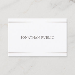 Eleganter Minimalistischer beruflicher Entwurf Visitenkarte