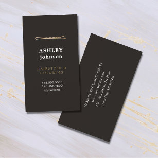 Eleganter Minimalistischer Black Imitate Gold Fris Visitenkarte
