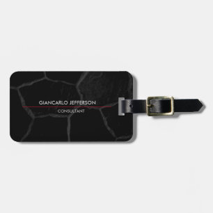 Eleganter Minimalistischer Black Stone-Stil Berufl Gepäckanhänger