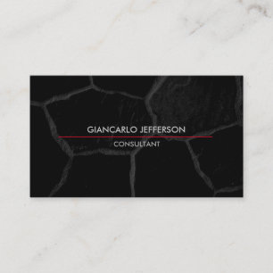 Eleganter Minimalistischer Black Stone-Stil Berufl Visitenkarte