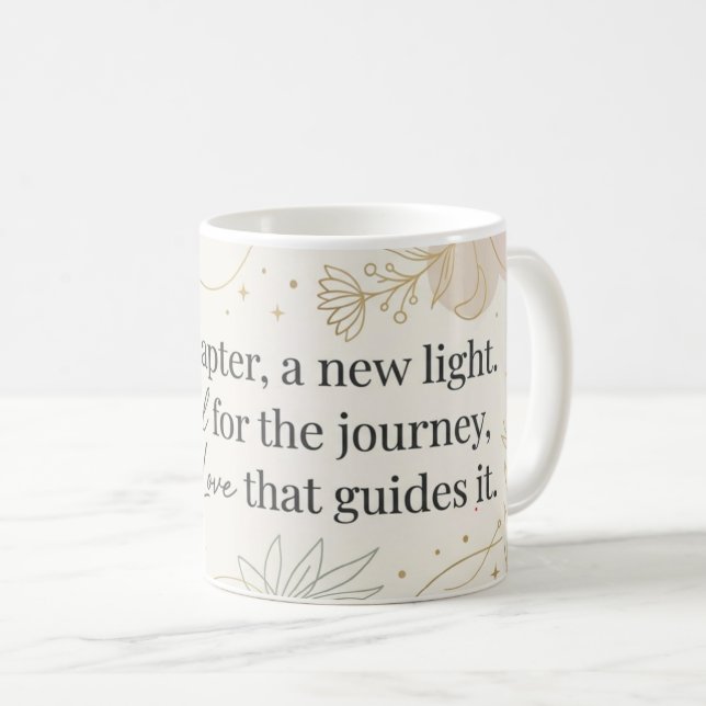 Eleganter minimalistischer Blumenbecher - "Jedes K Kaffeetasse (VorderseiteRechts)