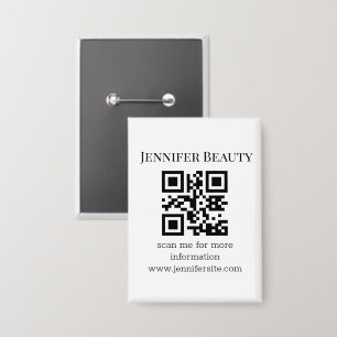 Eleganter minimalistischer Chic QR Code Kleinunter Button