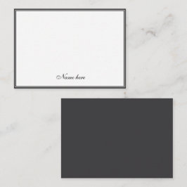 Eleganter minimalistischer eleganter & weißer zwei mitteilungskarte