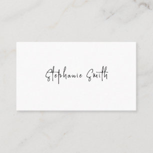 Eleganter Minimalistischer Fotograf Luxe Modern Wh Visitenkarte