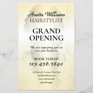 Eleganter, minimalistischer Friseur Flyer