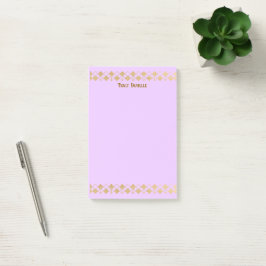 Eleganter minimalistischer Goldakzent Rosa  Post-it Klebezettel