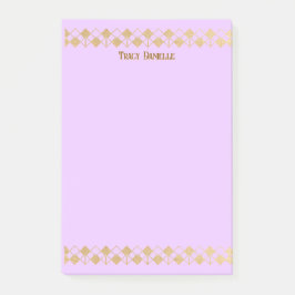 Eleganter minimalistischer Goldakzent Rosa  Post-it Klebezettel