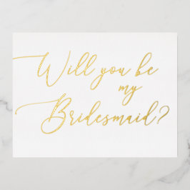 Eleganter Minimalistischer Goldskriptfeuerverbandv Folie Einladungspostkarte