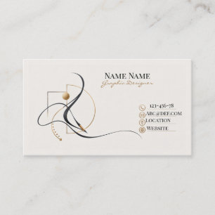 Eleganter minimalistischer Grafikdesigner Visitenkarte