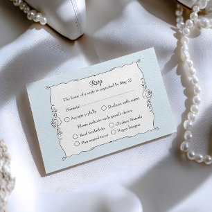 Eleganter minimalistischer handgezeichneter Rosenr RSVP Karte