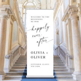 Eleganter, Minimalistischer Hochzeitsempfang Ausziehbarer Banner