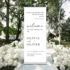 Eleganter Minimalistischer Hochzeitsempfang Ausziehbarer Banner