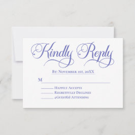 Eleganter Minimalistischer Hochzeitstil RSVP Karte