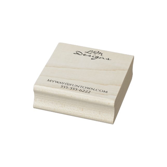 eleganter minimalistischer Holz-Stempel Gummistempel (Stempel)