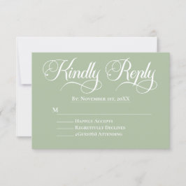 Eleganter minimalistischer islamischer Hochzeitsta RSVP Karte