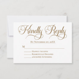 Eleganter minimalistischer islamischer Hochzeitsta RSVP Karte