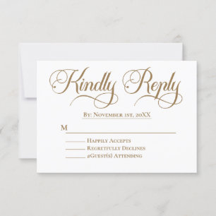 Eleganter minimalistischer islamischer Hochzeitsta RSVP Karte