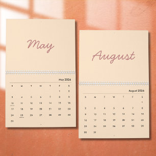 Eleganter minimalistischer Kalender 2026
