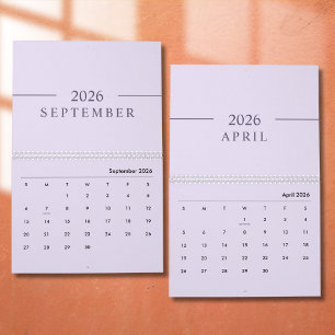 Eleganter minimalistischer Kalender 2026