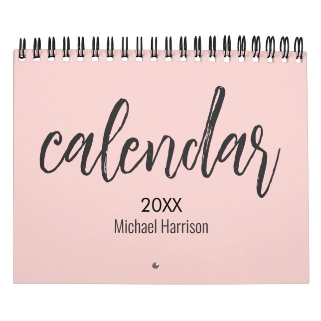Eleganter minimalistischer Kalender 2026 – Rosé &  (Titelbild)