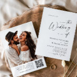 Eleganter Minimalistischer Kalligrafie-QR-Code Einladung<br><div class="desc">Für weitere Anpassungen klicken Sie bitte auf den Link "Weitere Anpassung" und verwenden Sie unser Design-Tool,  um diese Vorlage zu ändern. Wenn Sie Hilfe oder passende Artikel benötigen,  kontaktieren Sie mich bitte.</div>