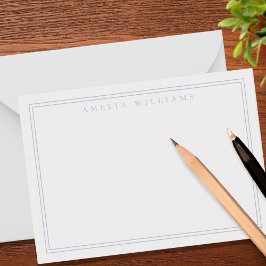 Eleganter Minimalistischer Lavender Two Border Mitteilungskarte