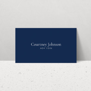 Eleganter minimalistischer Luxus-Boutique-Navyblau Visitenkarte
