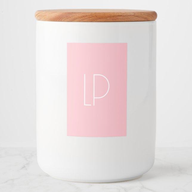 Eleganter minimalistischer moderner Anfangsbuchsta Lebensmitteletikett (Vorderseite)