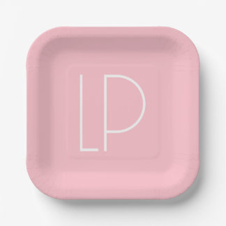 Eleganter minimalistischer moderner Anfangsbuchsta Pappteller
